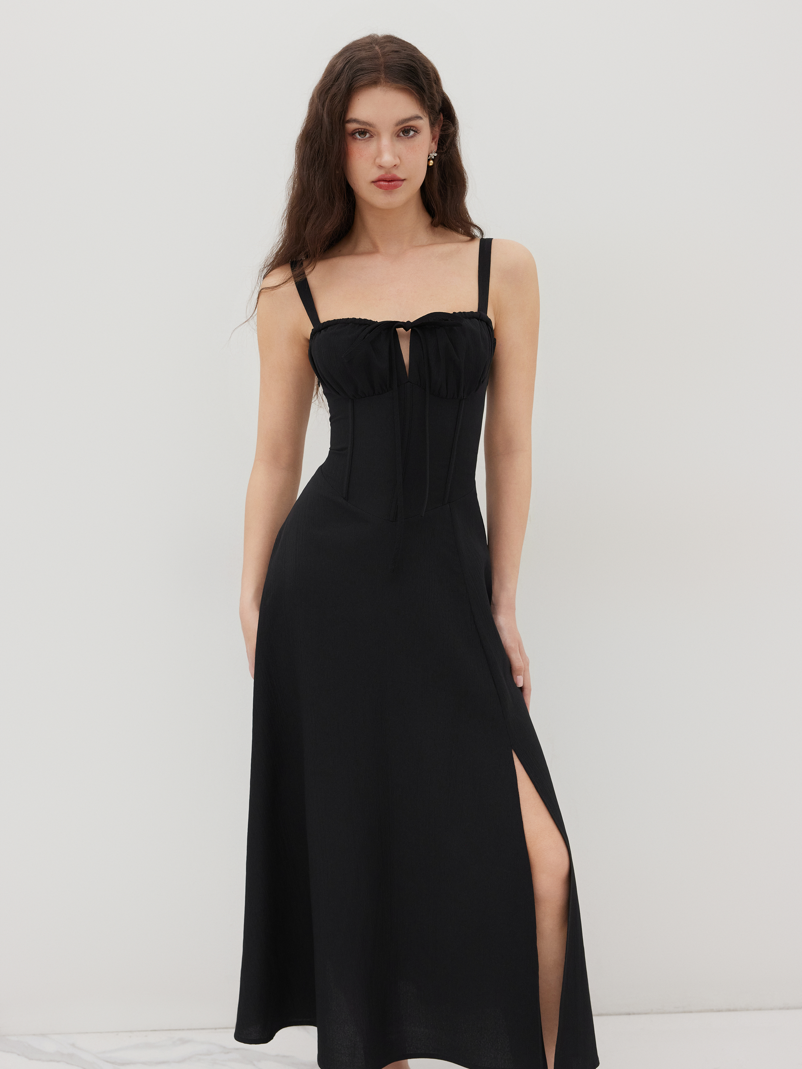 ワンピース INSTANTFUNK Square-neck denim corset dress 4BTR503 Square-neck denim corset dress - INSTANTFUNK | 60% - Asian