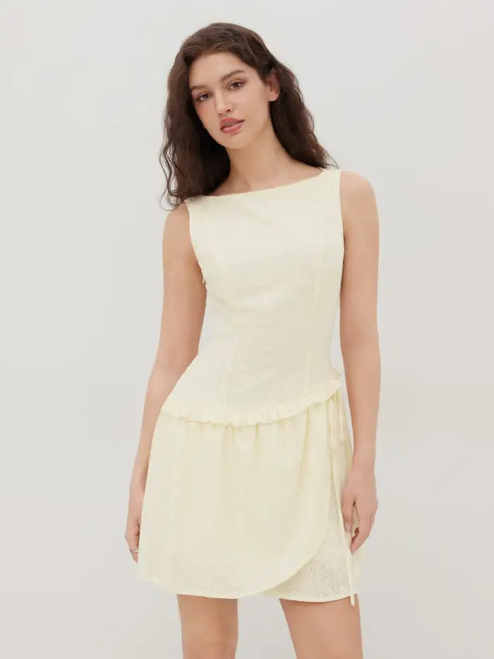 asymmetrical neck knotted mini dress Buy Cider Asymmetrical Neck Knotted Cut Out Ruched Mini Dress (XS) Online
