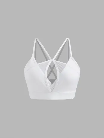 CIDERAIRY™ V-Ausschnitt Solid Criss Crosss-Aktivtanktop