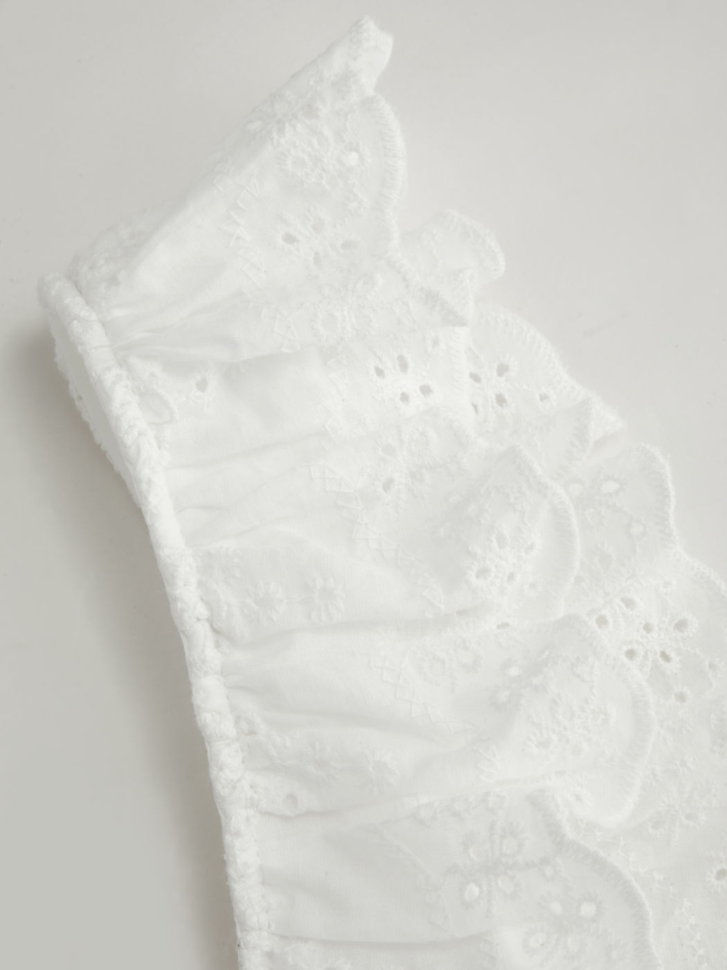 Cotton Square Neck Broderie Anglaise Shirred Midi Dress