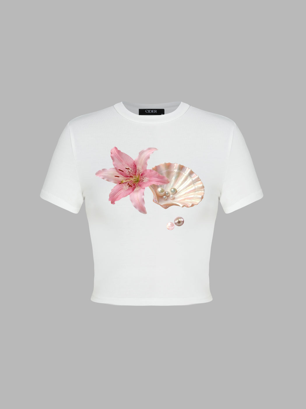 Floral Shell Graphic Short Sleeve Tee