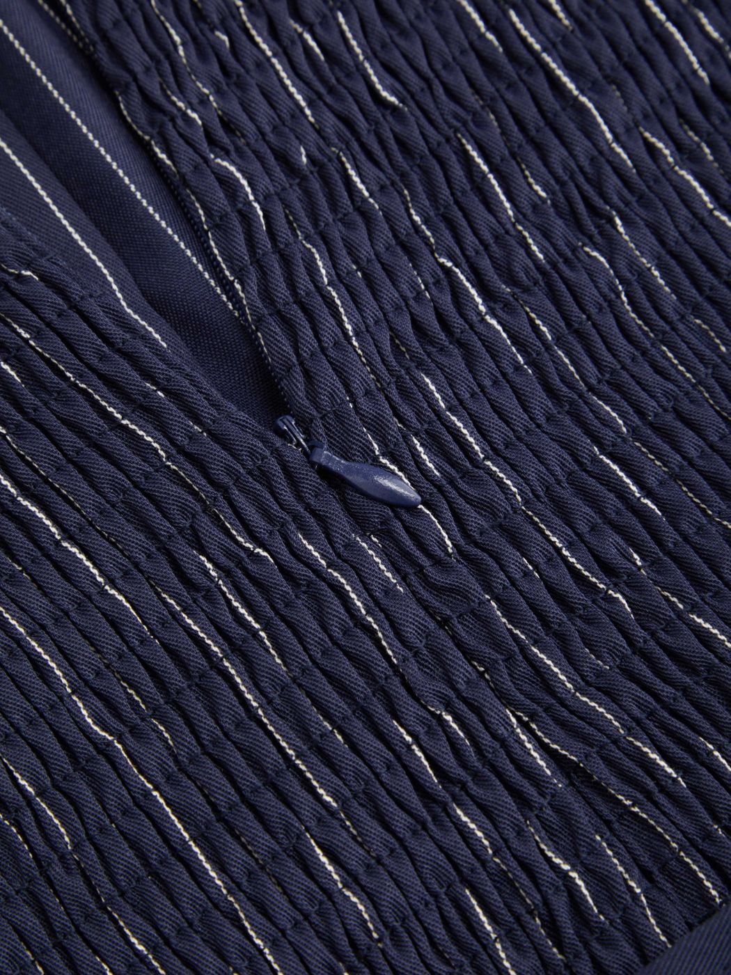 Stripe Pleated Shirred Fold Over Bandeau Dress With Belt