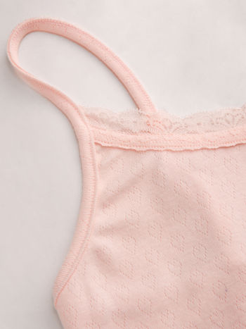 Scoop Neckline Rabbit Graphic Bowknot Lace Trim Cami Top