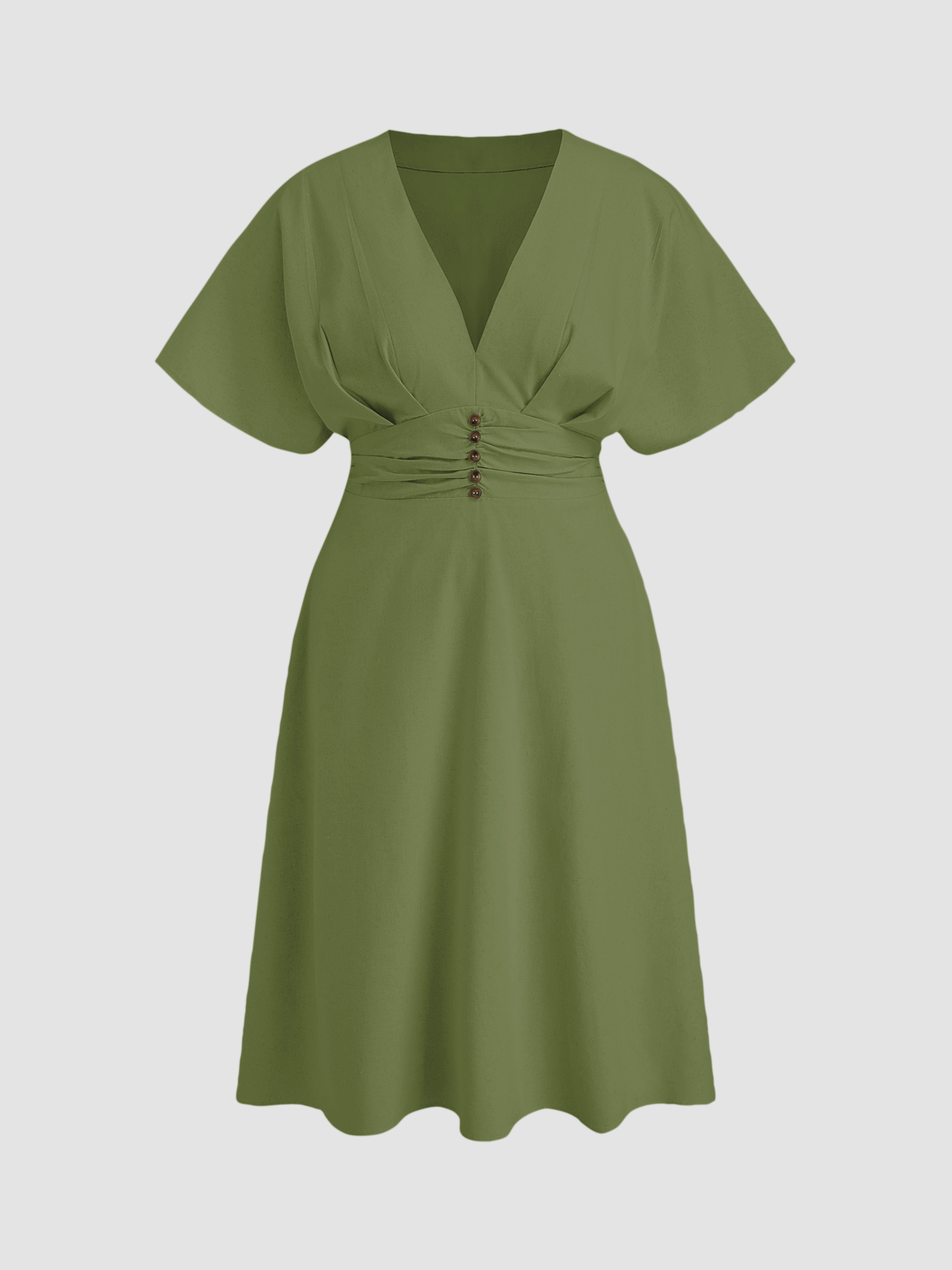 【Cider】メッシュ Uネック ミディ ワンピース One-piece - Cider
