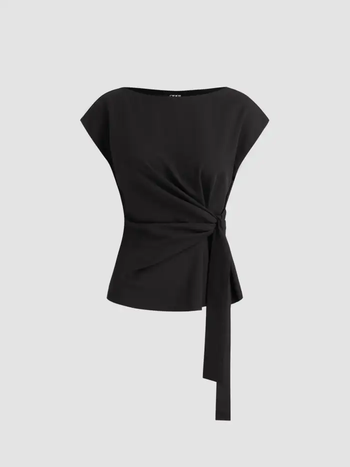 Knit Fabric Square Neck Solid Faux Pearl Knitted Long Sleeve Crop Top For Daily Casual Date Coffee Shop