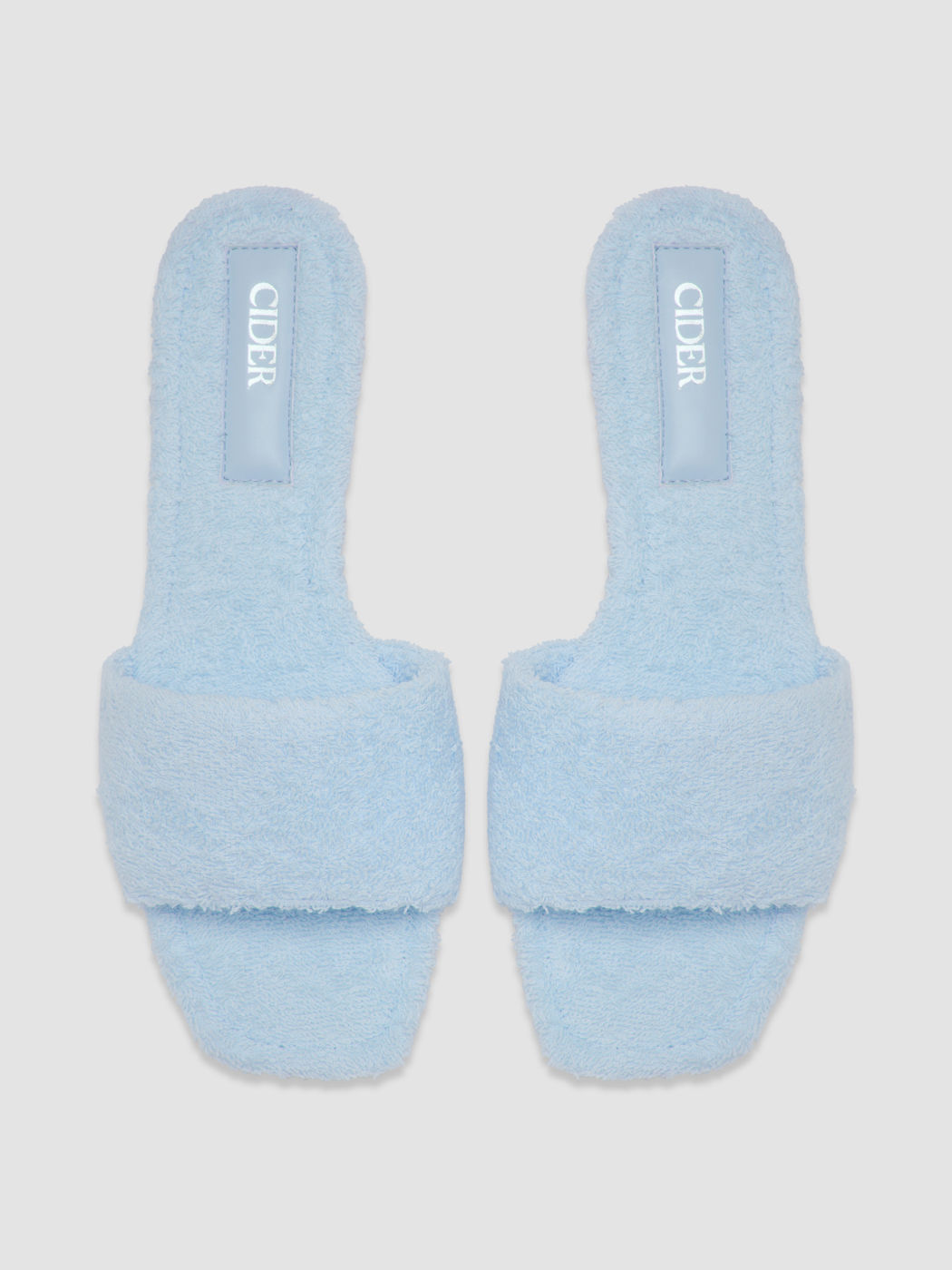 PANTOFOLE IN SPUGNA E SIMILPELLE CON PUNTA QUADRATA