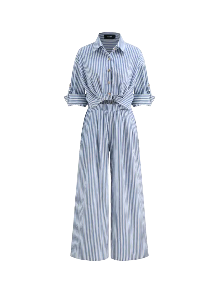 Woven Mid Rise Barrel-leg Trousers With Belt For Daily Casual Work
