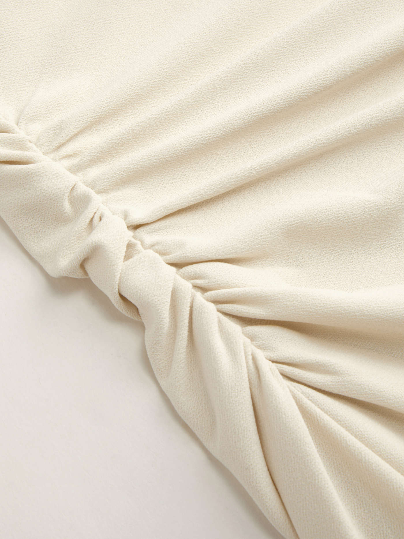 Woven Boat Neck Twist Ruched Midi Dress For Work