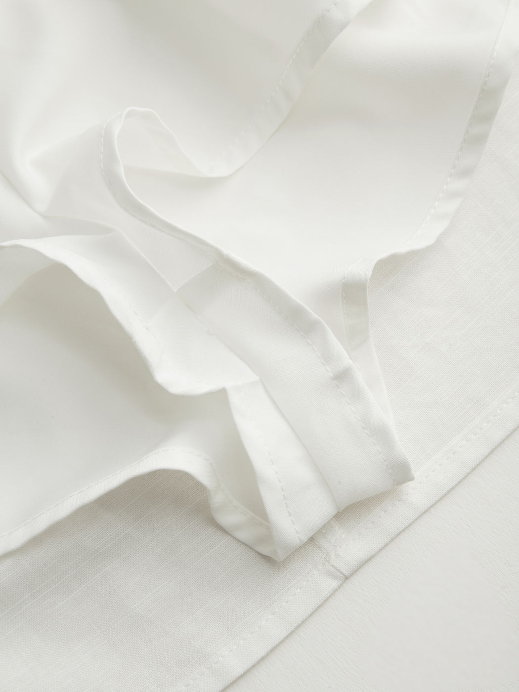 Linen-blend Boat Neck Backless Ruffle Mini Dress