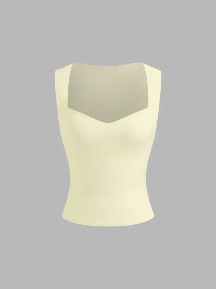Jersey Jersey Scoop Neckline Solid Bowknot Ruched Crop Tank Top For Work