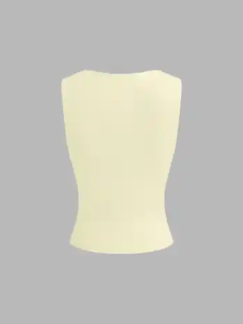 Kontur-Tank-Top mit doppellagigem Sweetheart-Halsausschnitt
