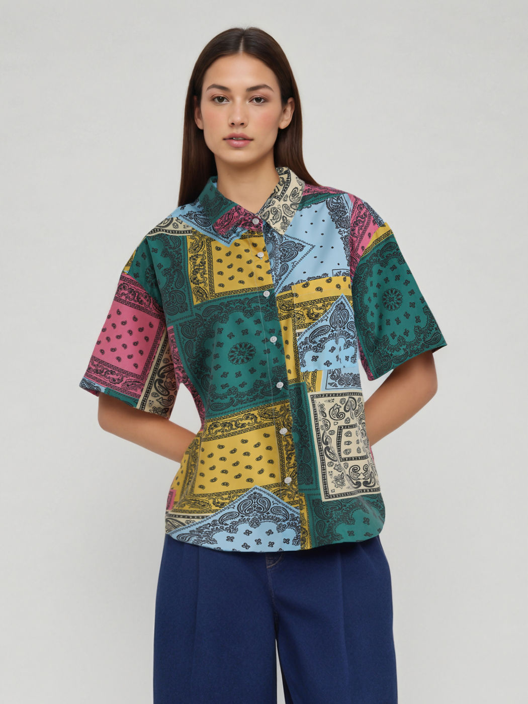 Paisley-Muster Oberteil