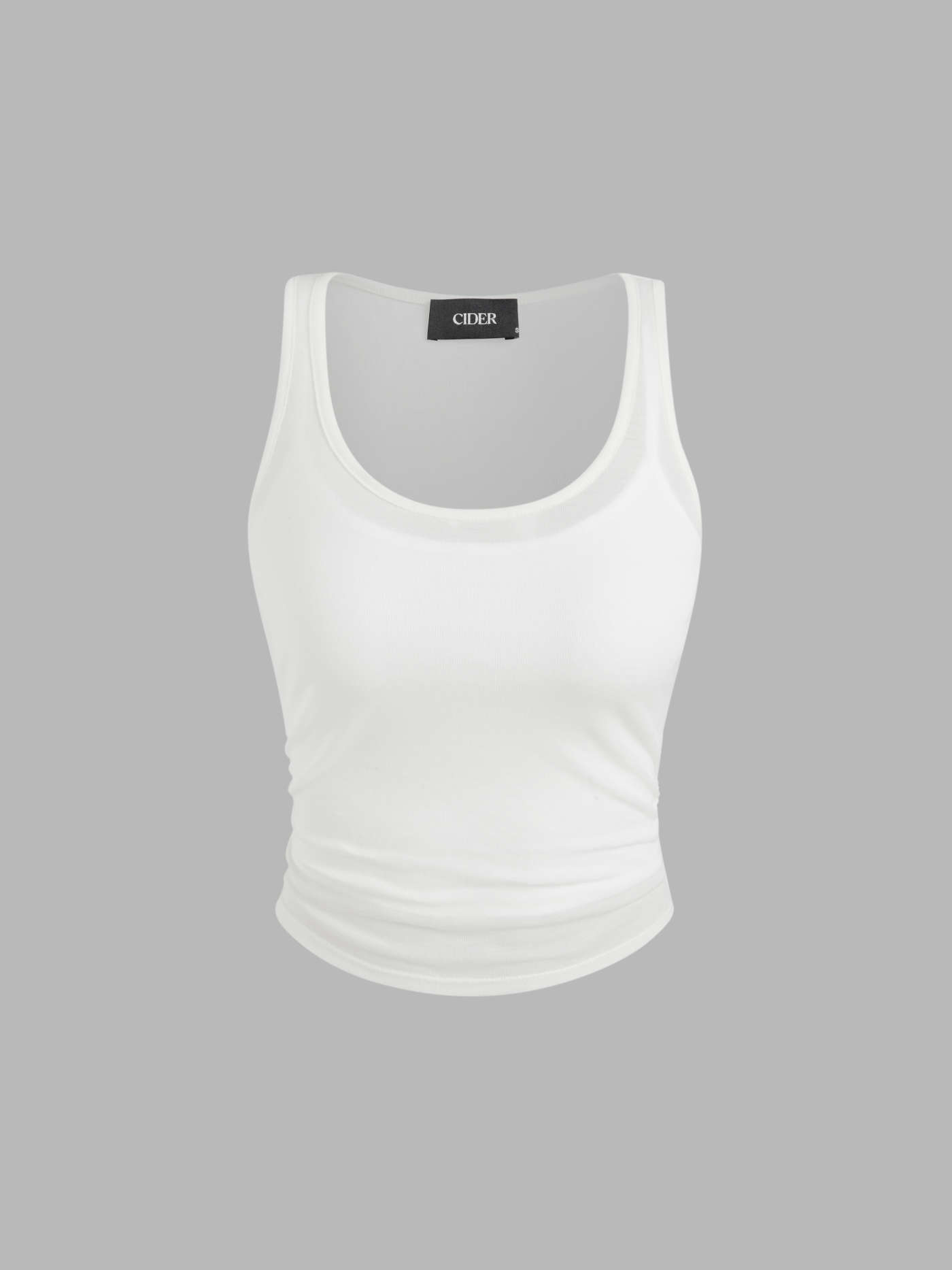 CDR Cowl Neck Ruched Tank Top & Asymmetrical Hem Mini Skort Set