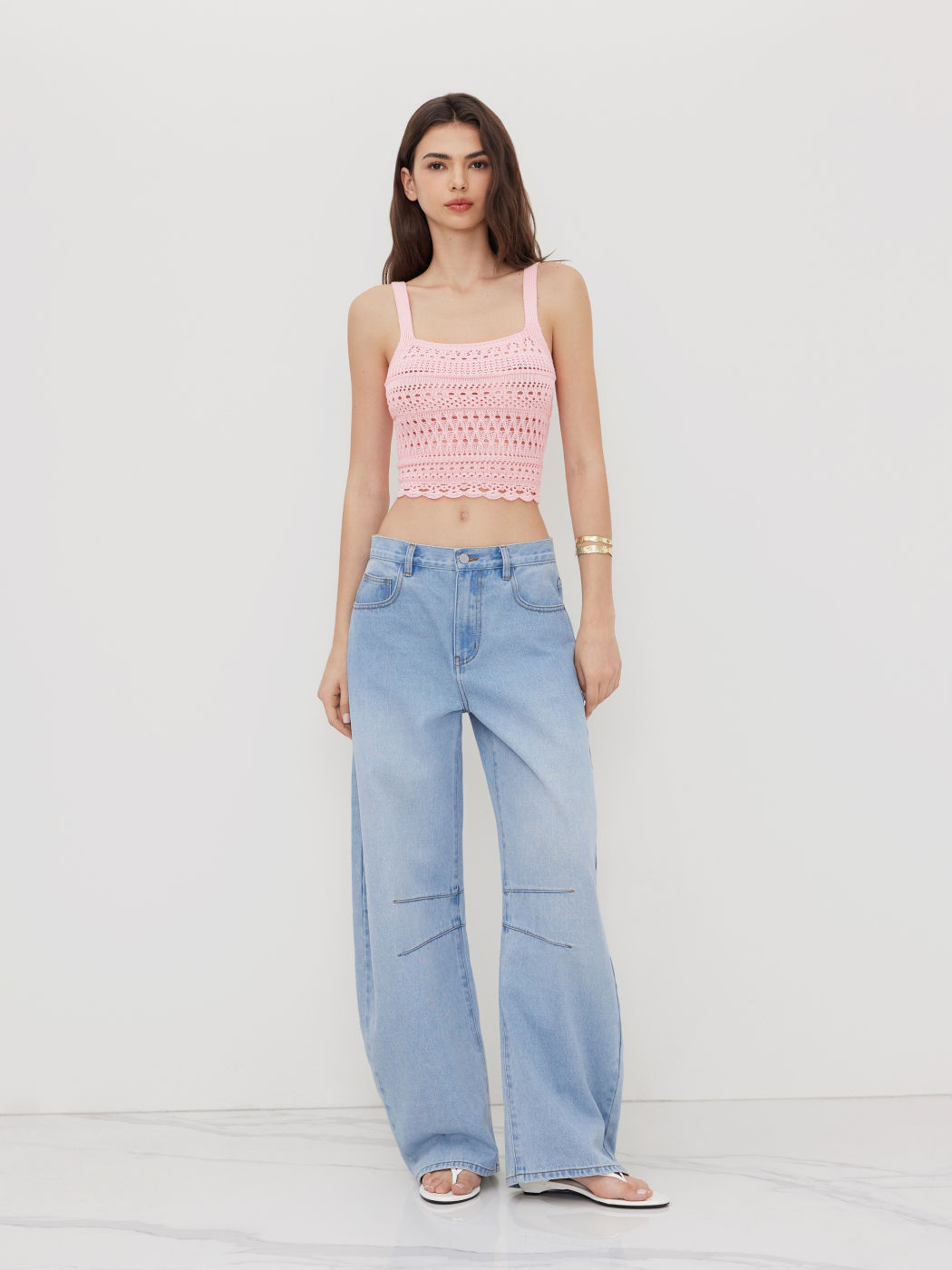 Cider Denim Low Rise Barrel-leg Jeans