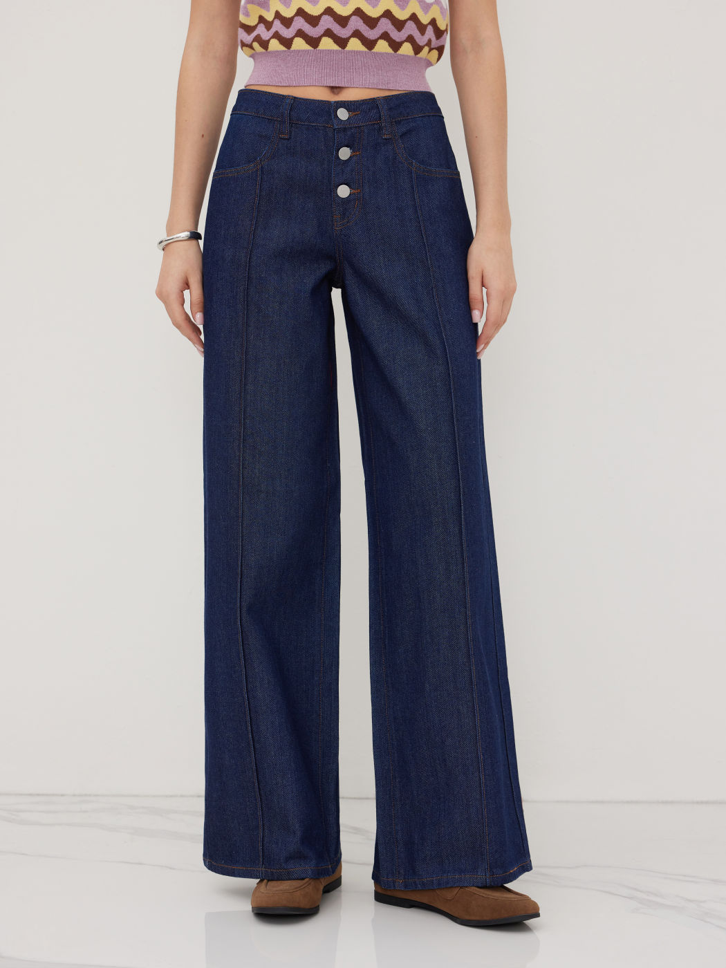 Cider Denim Low Rise Straight Leg Jeans