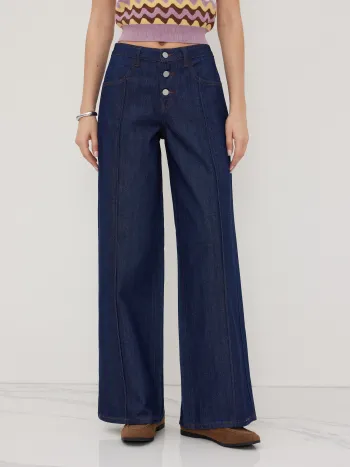 Cider Denim Low-Rise Straight-Leg Jeans