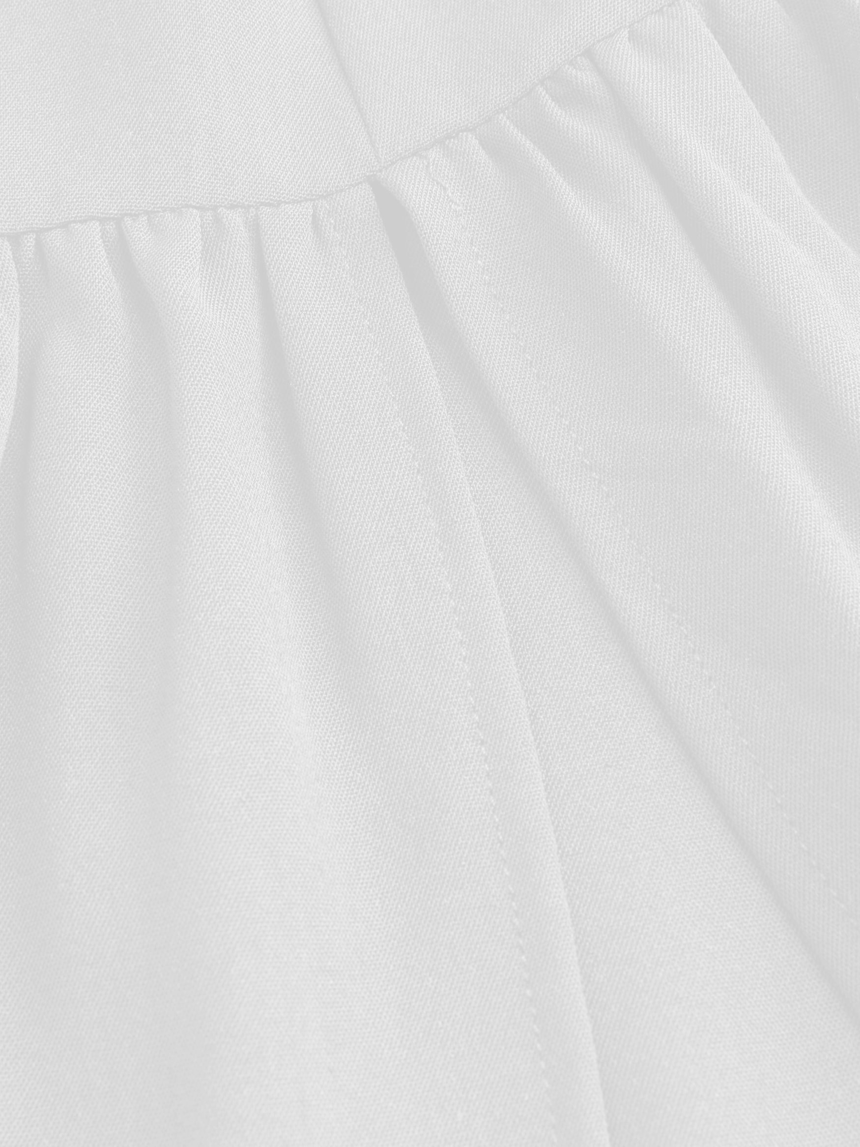 Petite Mid Rise Elastic Waist Ruffle Hem Tiered Maxi Skirt