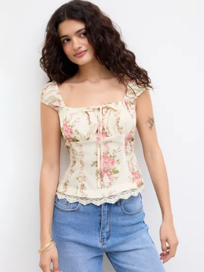 100% Cotton Tartan Short Sleeve Blouse