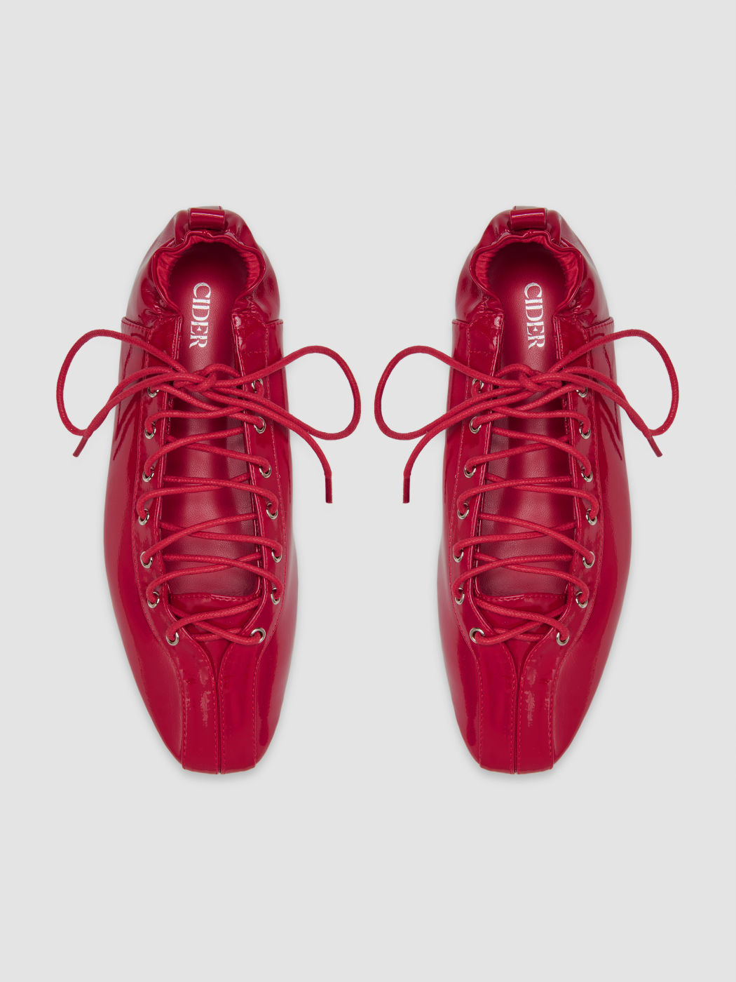 Lace-up Faux Patent Ledermary-Jane-Schuhe