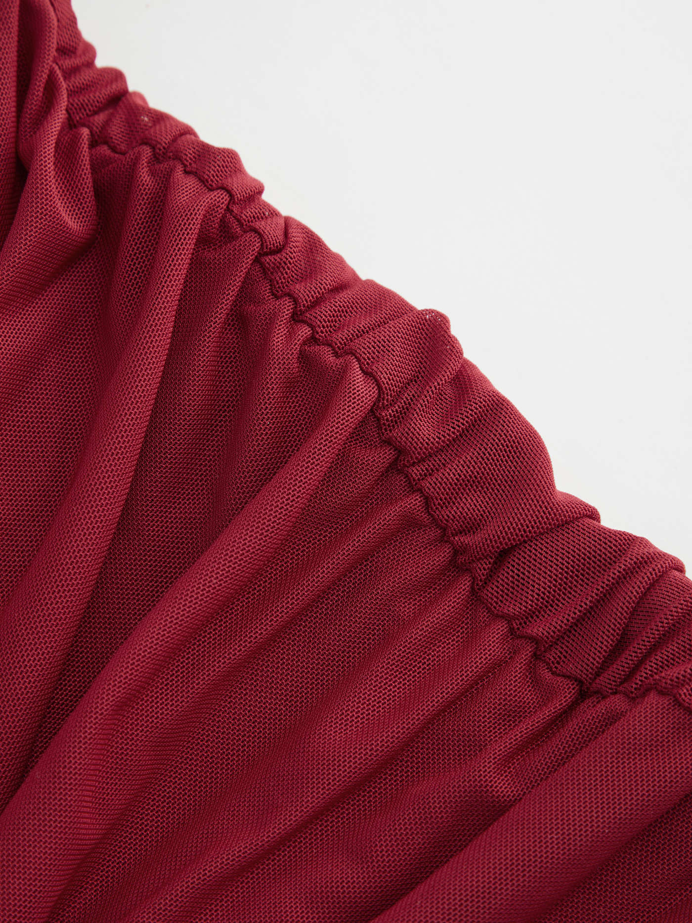 Mesh Draped Ruched Knotted Mini Dress