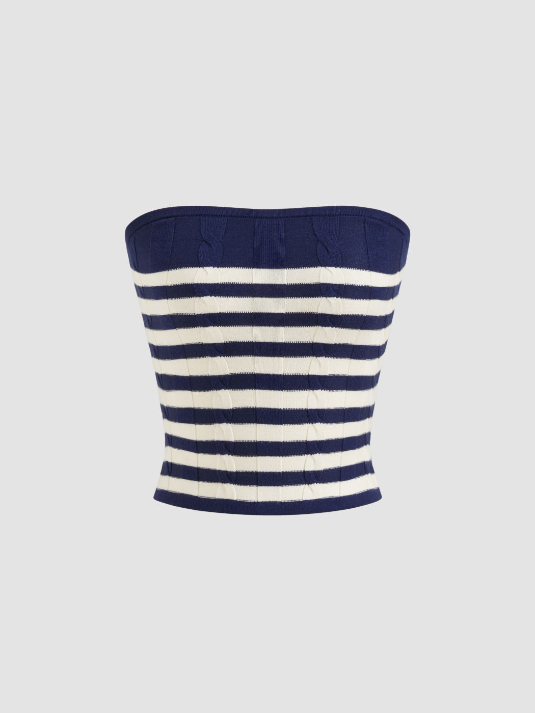 Unter Deck Streifen Bandeau Strickoberteil