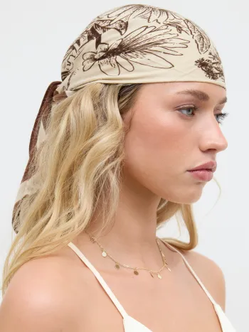 FLORAL SQUARE HEADSCARF