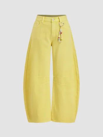Cider Denim Low Rise Hangings Barrel-leg Jeans