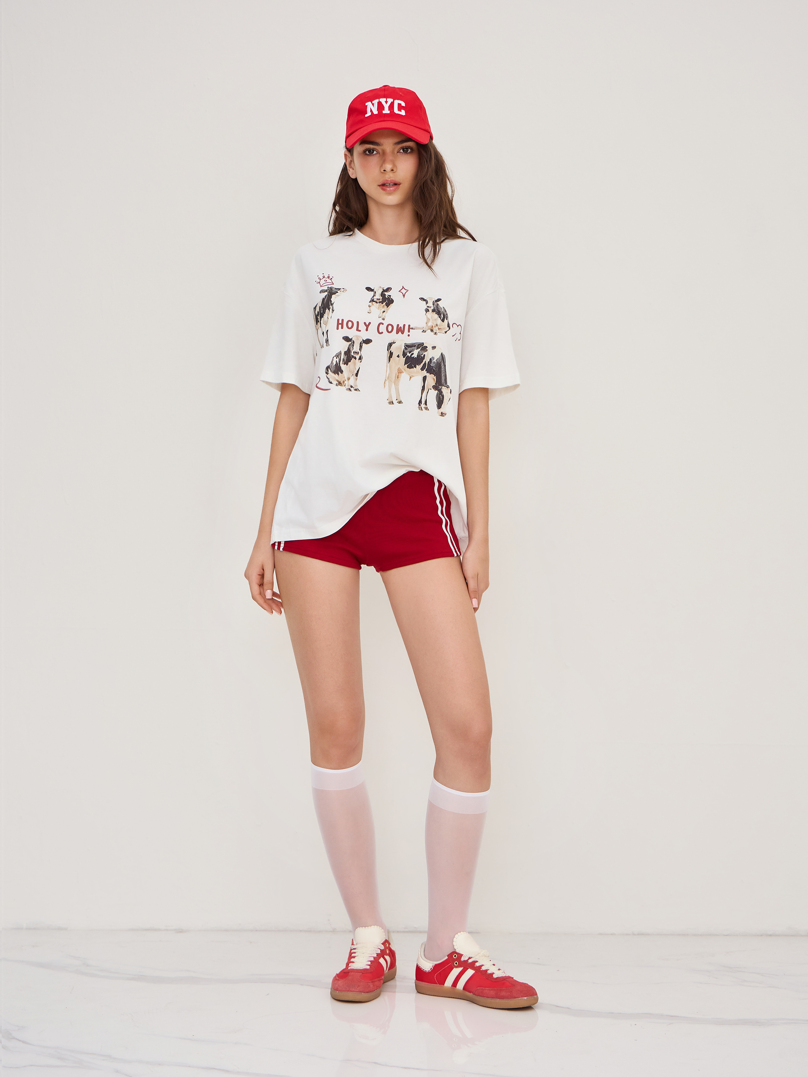 Elastic Waist Contrasting Trim Sweatpants