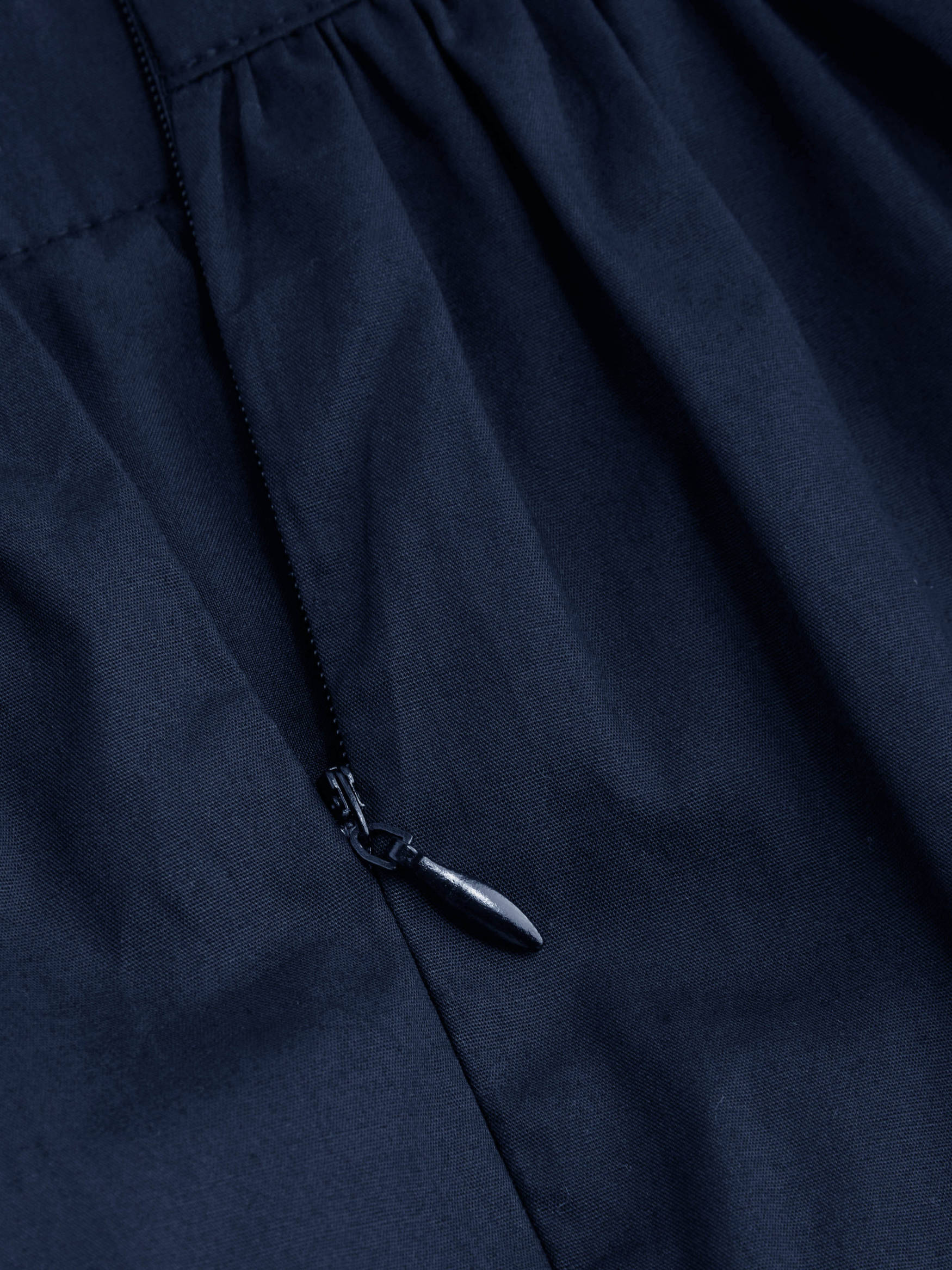 100% Cotton Mid Rise Solid Ruffle Maxi Skirt