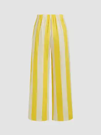 100% Cotton Low Rise Stripe Pocket Trousers