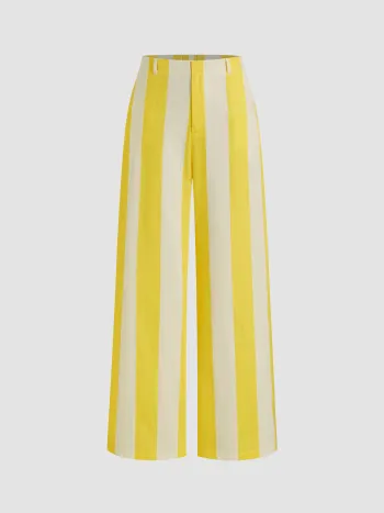 100% Cotton Low Rise Stripe Pocket Trousers