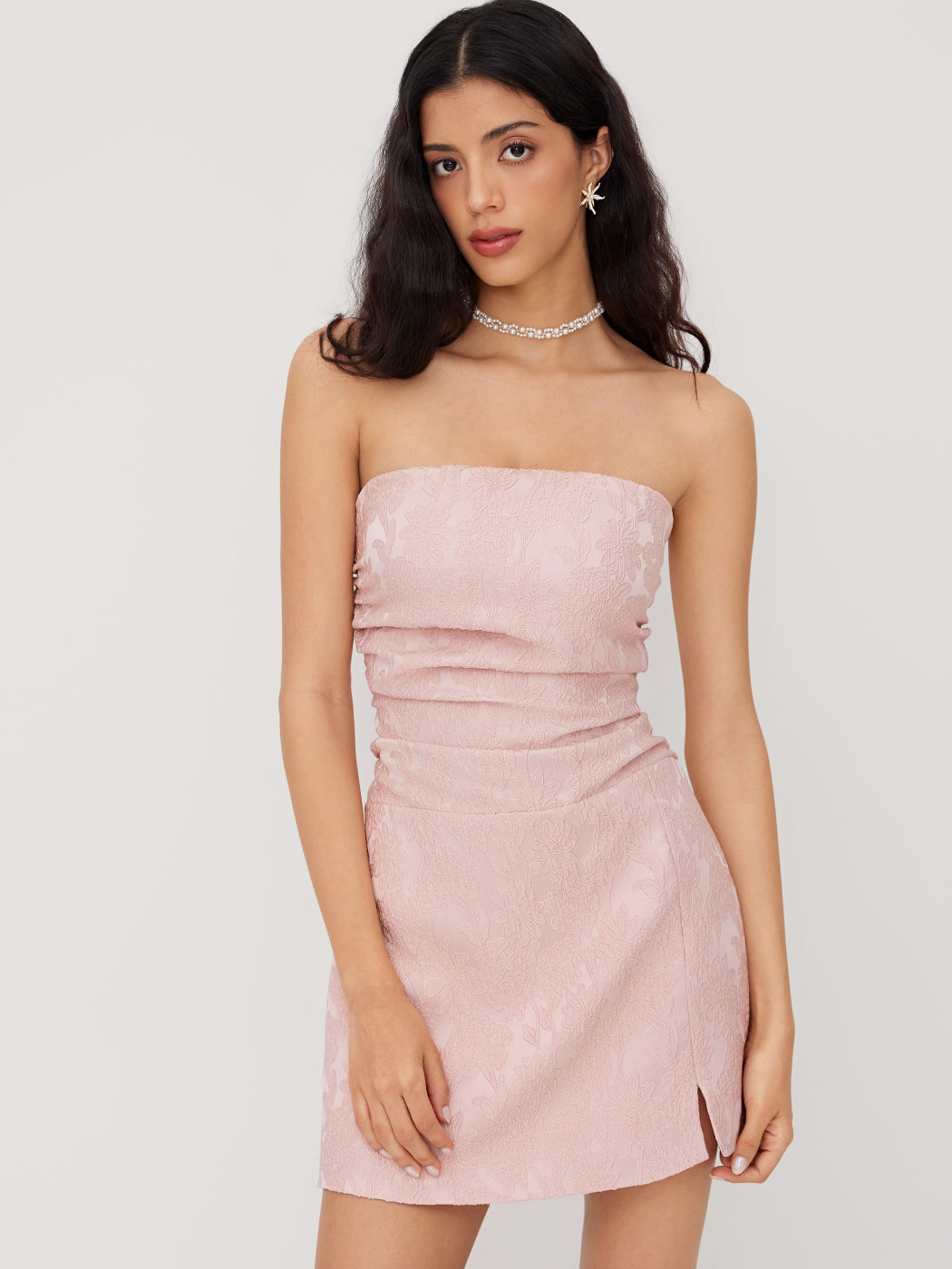 Jacquard-Blumen-Lace-Up-Ruched-Bandeau-Kleinerock