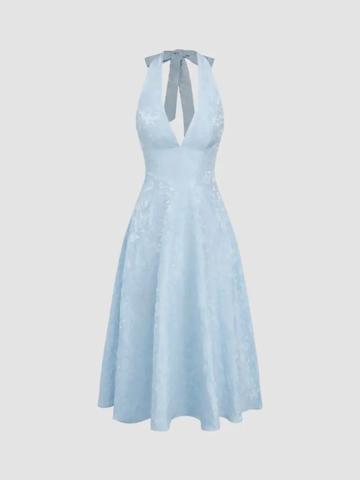 Woven Linen-blend Boat Neck Ruffle Maxi Dress For Vacation