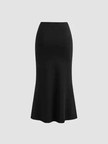 Mittlerer Bund, geteilt, Metallakzente, geruchtes Midiskirt
