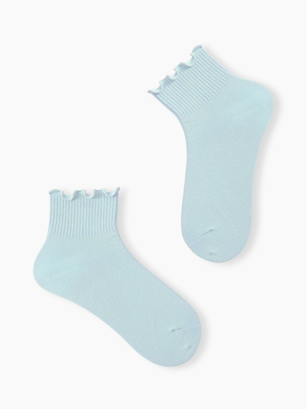 5 PAIRS MULTI-COLOR RUFFLE RIBBED SOCKS SET