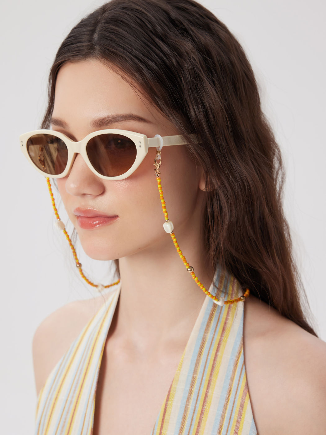 CATENE PER OCCHIALI CON SHELL E PERLINE