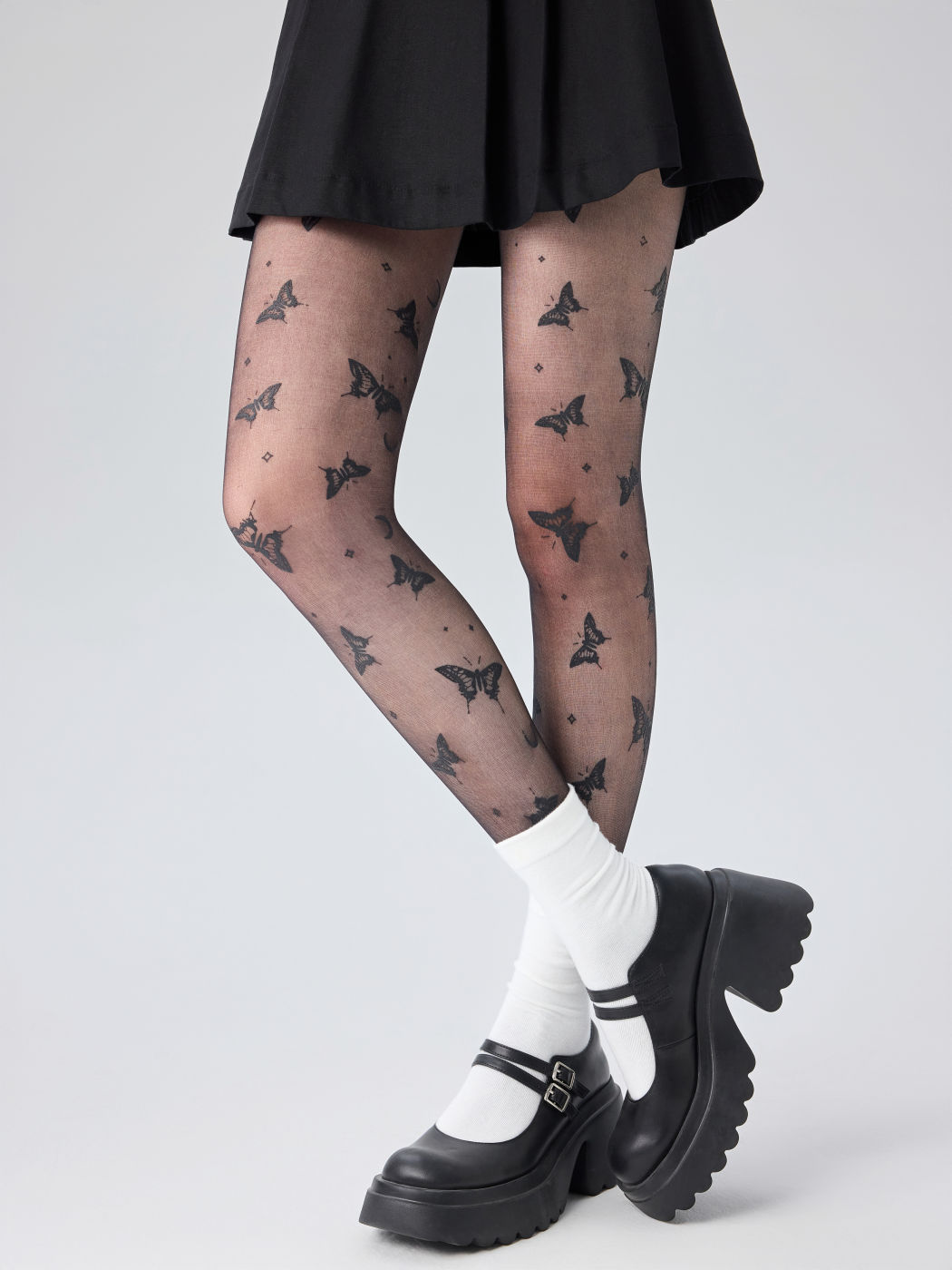 BUTTERFLY PATTERN TIGHTS
