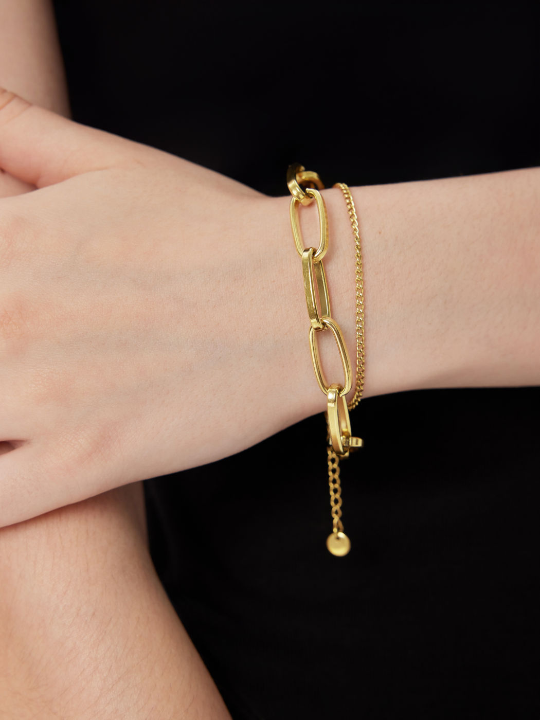 BRACCIALE A CATENA DOPPIO STRATO GROSSO
