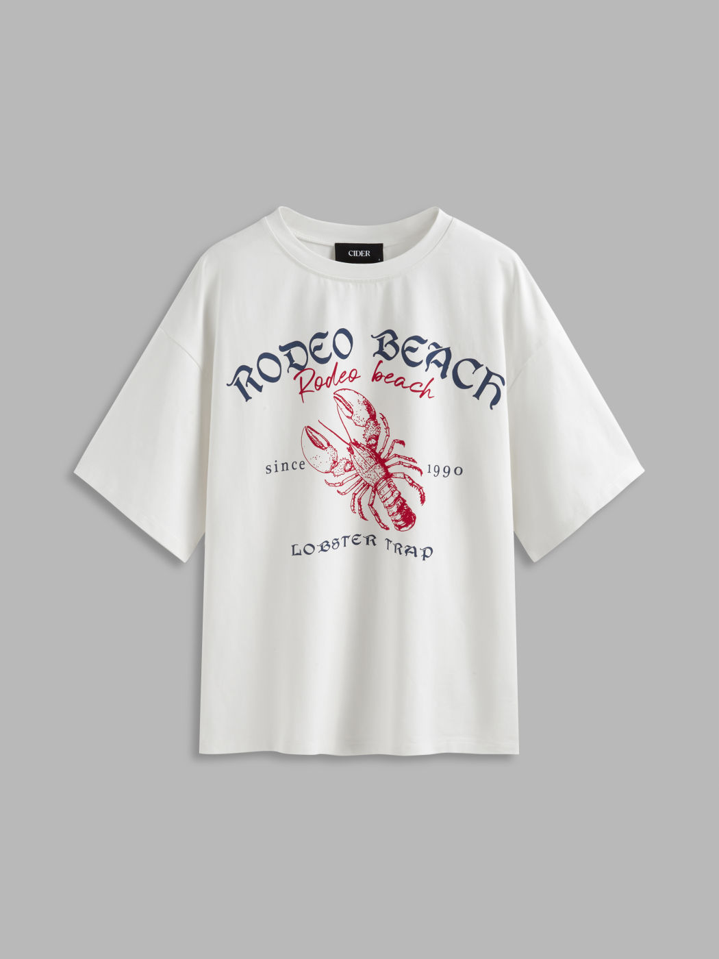 Cotton-blend Lobster Graphic Oversized Tee