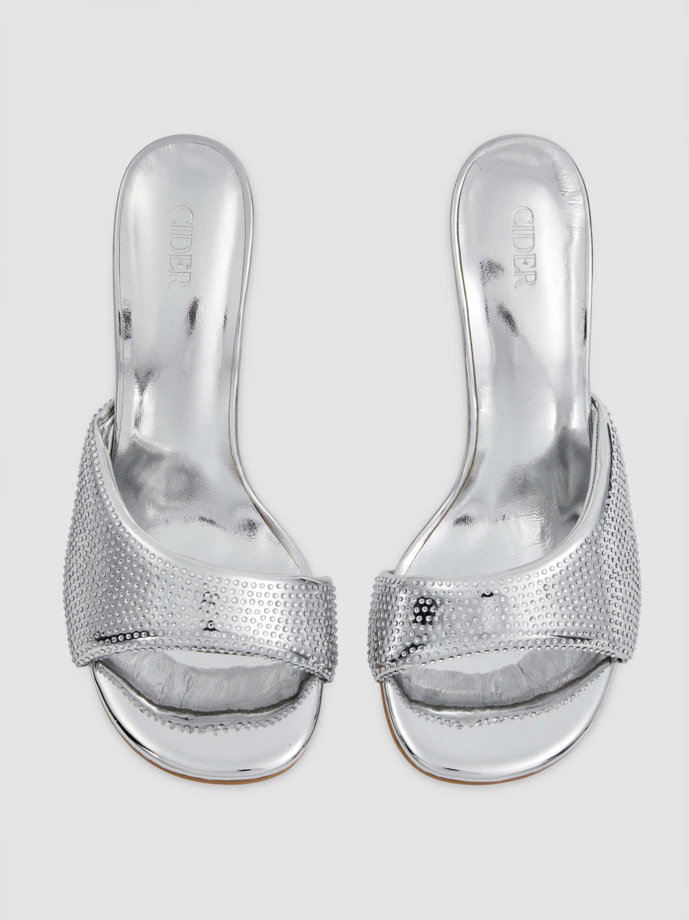 RHINESTONE DECOR HEELS