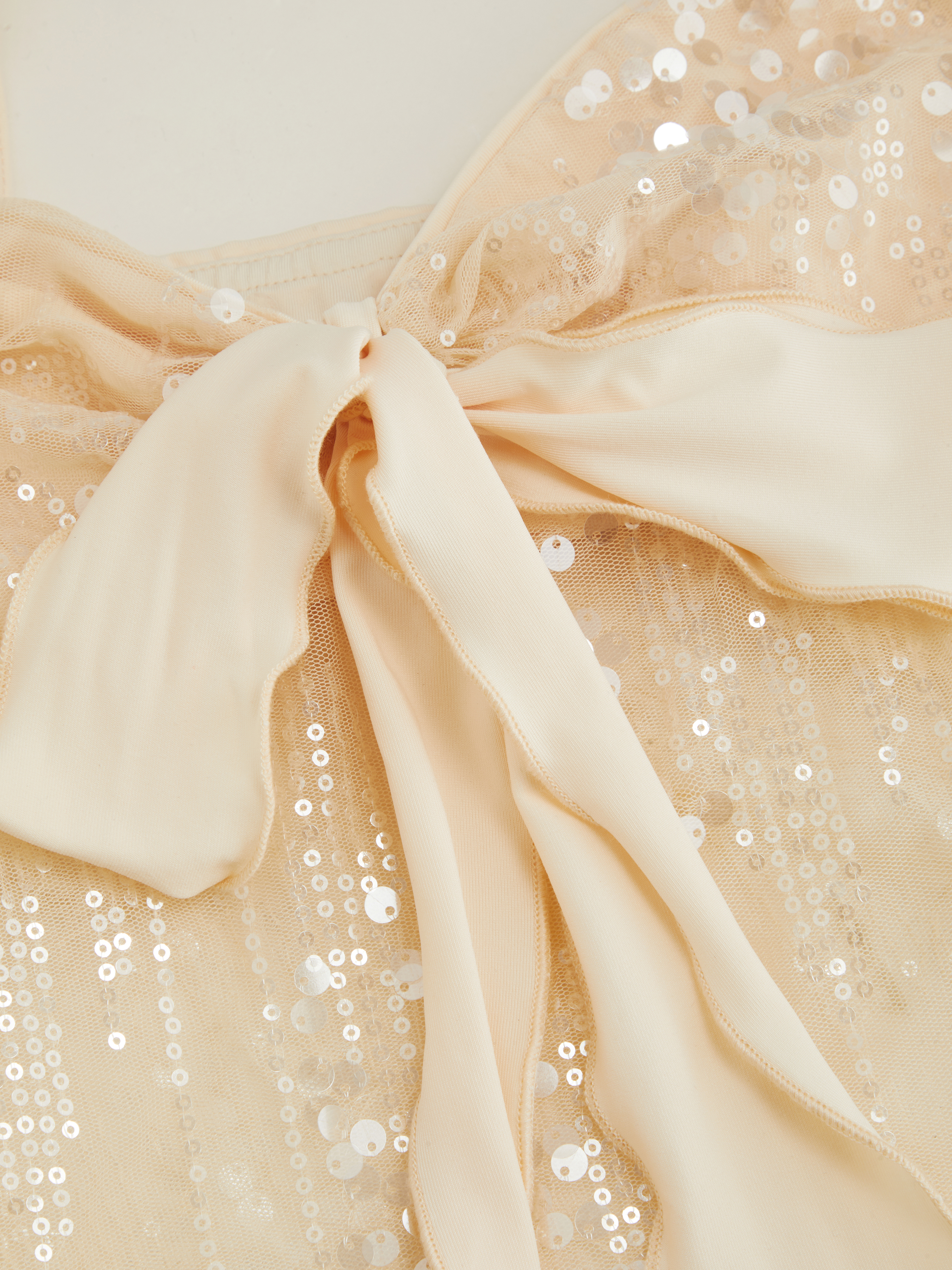 Sequins Sweetheart Knotted Cami Top