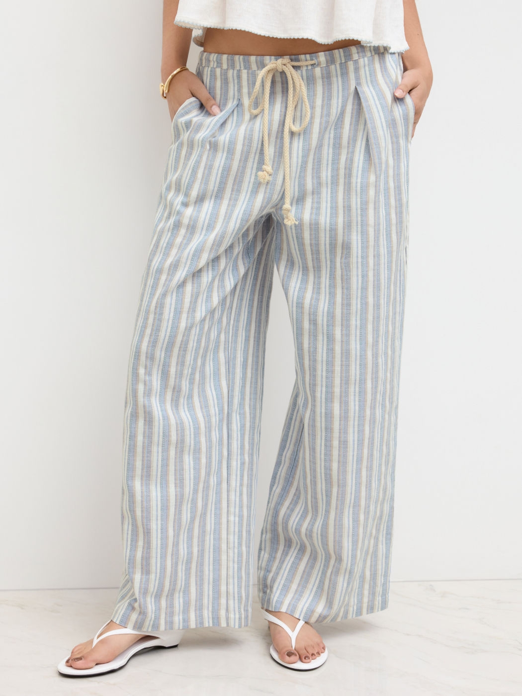 Linen Striped Vacation Pant 