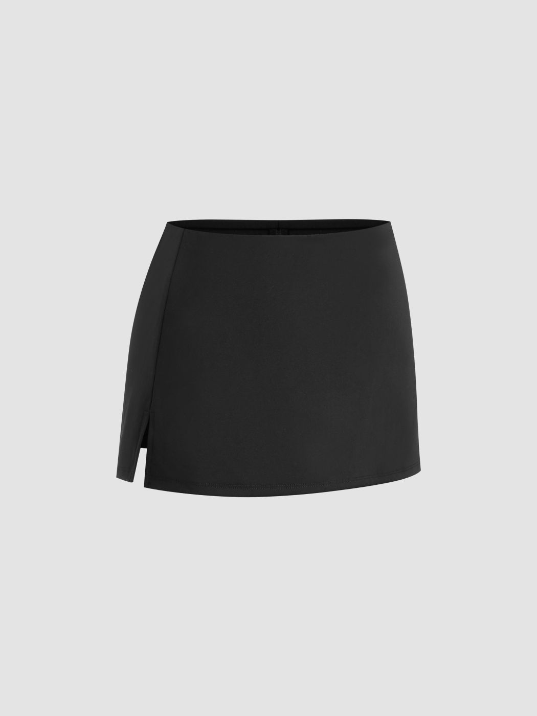 CIDERAIRY™ Low Rise Solid Split Active Skirt With Built-in Shorts
