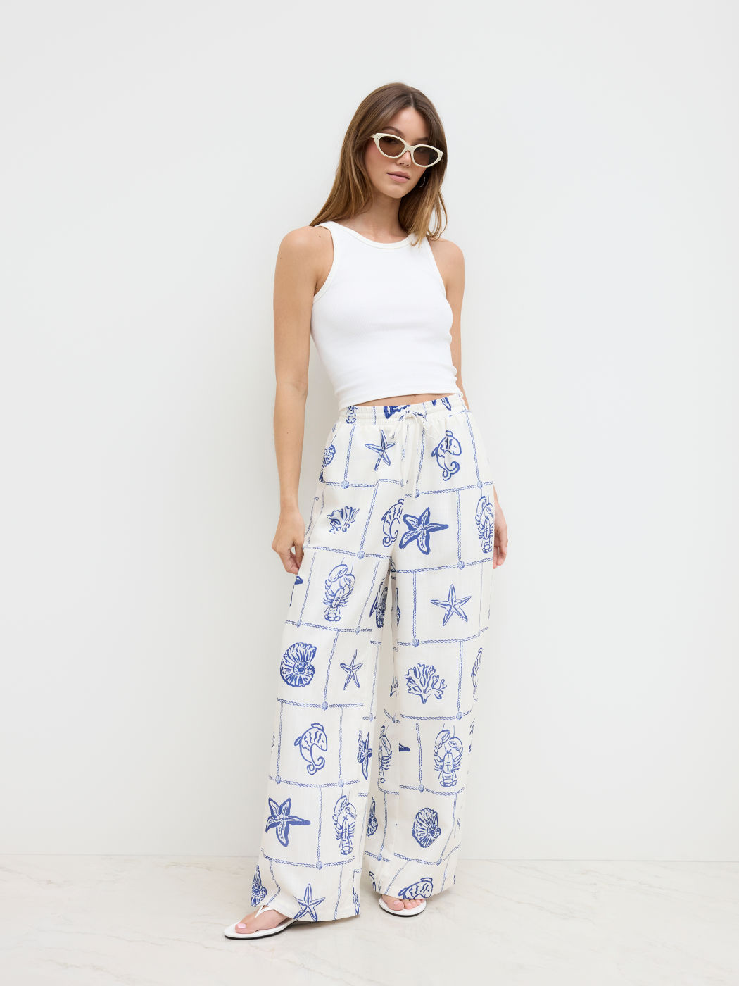 Under the Sea Graphic Wide Leg Pull-On Pant 