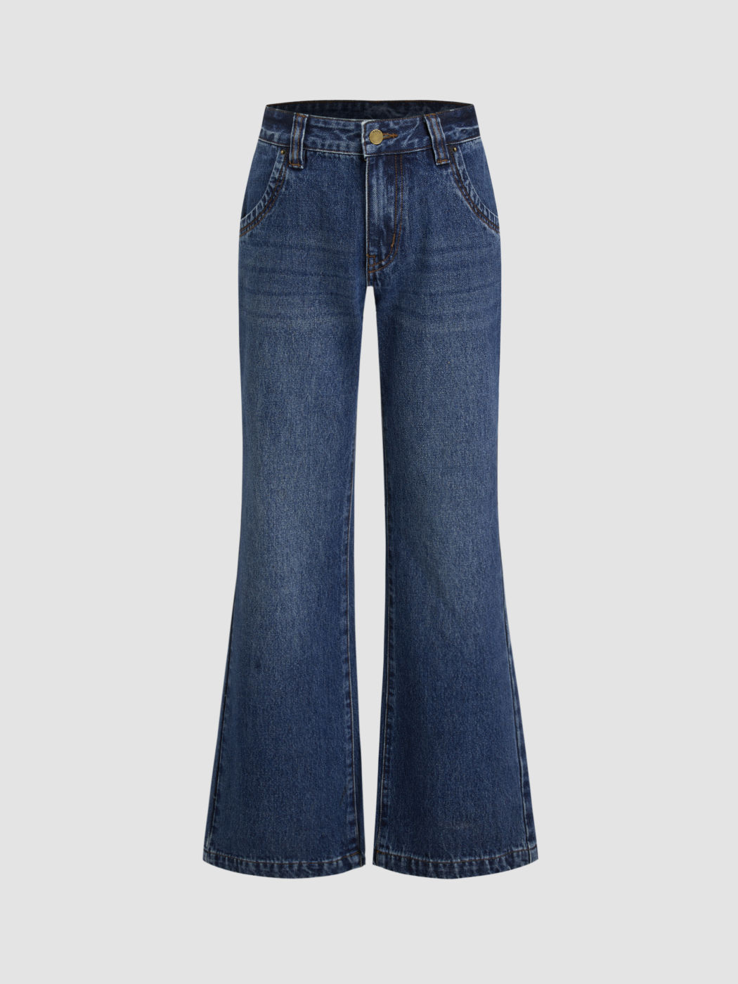 Petite Cider Low-Rise Flares Jeans