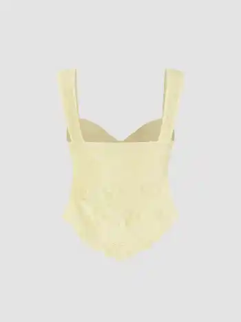 Lace Sweetheart Bowknot Tank Top