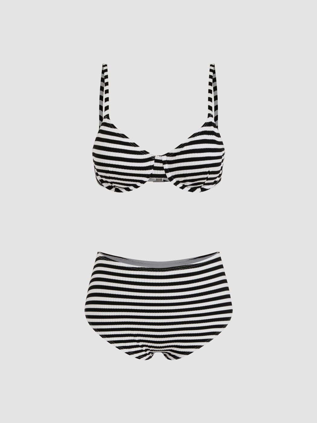 Sweetheart Stripe Underwire Cheeky Bikini Set