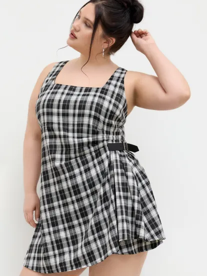 Knit Fabric Knit Solid Cami Split Midi Dress & Crop Top Curve & Plus