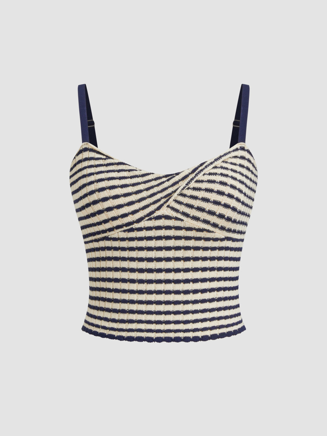 Strick-Sweetheart-Strich-Crop-Cami-Top
