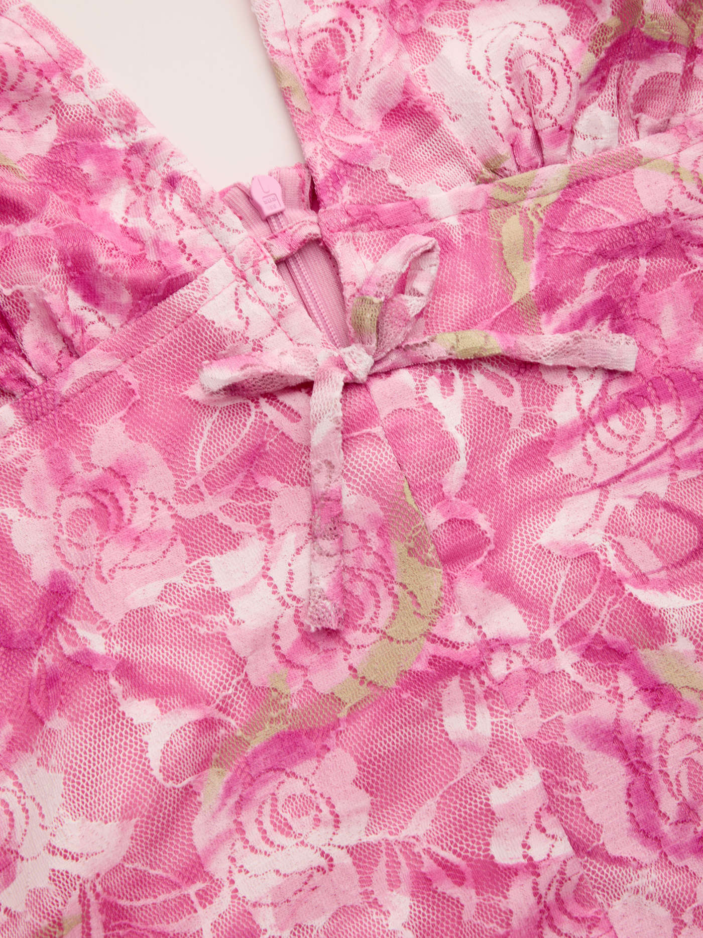 Lace Halter Neckline Floral Layered Mini Dress